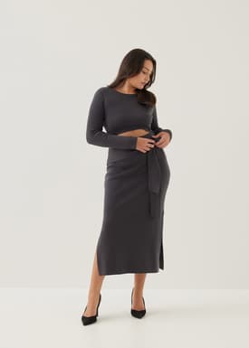 Issie Knit Column Midi Dress
