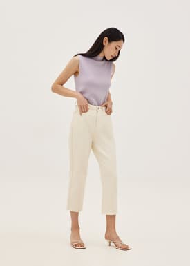 Haniela Funnel Neck Knit Top