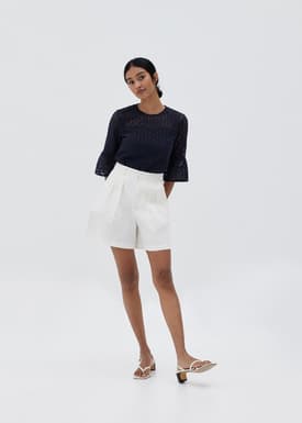 Esena Eyelet Bell Sleeve Top