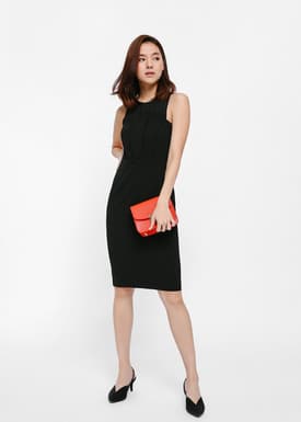 Fodenna Pleat Panel Dress