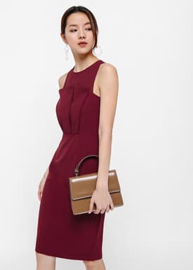 Fodenna Pleat Panel Dress