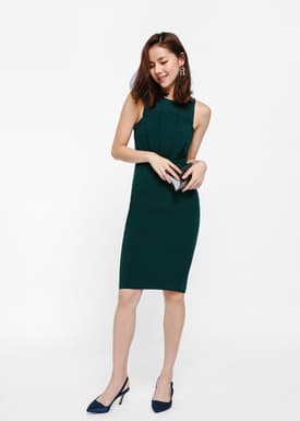 Fodenna Pleat Panel Dress