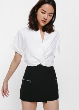 Galmarie Zipper Crossover Skorts