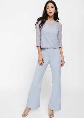 Olivane Lace Overlay Top