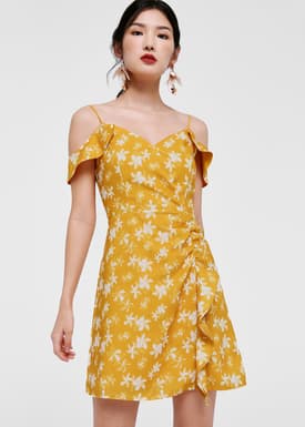 Chloe Printed Cold Shoulder Dress