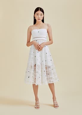 Henley Organza Midi Dress