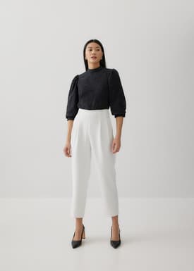 Lucia Broderie Anglaise Balloon Sleeve Blouse