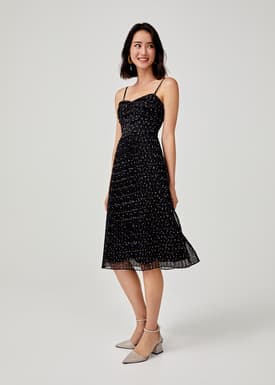 Eleusine Jacquard Pleated Dress