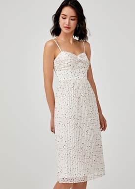 Eleusine Jacquard Pleated Dress