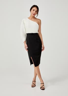 Agnesia Pleated Toga Dress