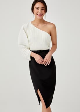 Agnesia Pleated Toga Dress