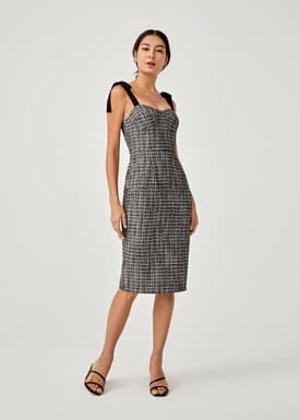Carmellie Padded Tweed Bustier Dress