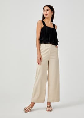 Vanna Pleated Camisole Crop Top