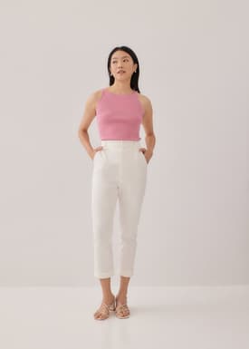 Alby Tailored Peg Leg Chino Pants