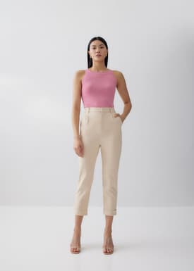 Alby Tailored Peg Leg Chino Pants