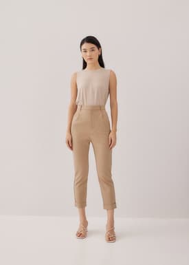 Alby Tailored Peg Leg Chino Pants