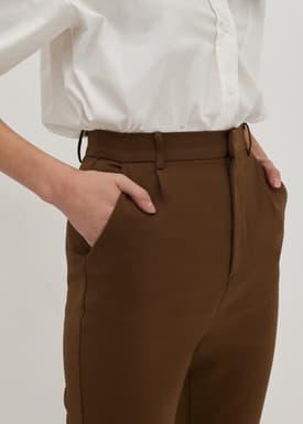 Alby Tailored Peg Leg Chino Pants