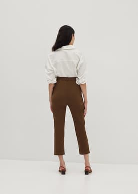 Alby Tailored Peg Leg Chino Pants