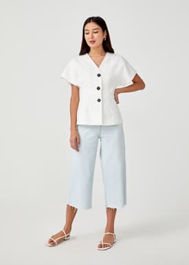 Maliha Button Detail Top