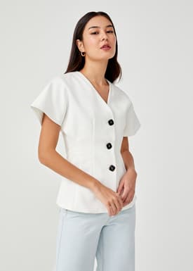 Maliha Button Detail Top