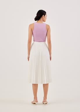 Elinie Pleated Midi Skirt