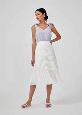 Sophia Pleated Midi Skirt
