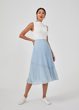 Sophia Pleated Midi Skirt