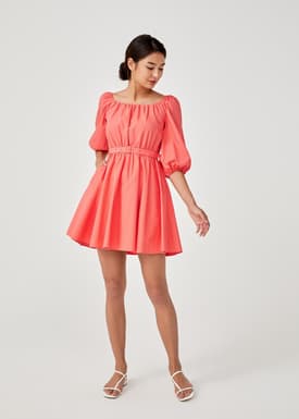 Arica Puff Sleeve Mini Dress