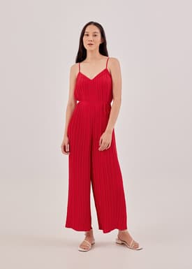 Sabine Pleat Wide Leg Jumpsuit