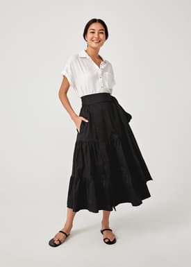 Jennika Side Tie Wrap Skirt