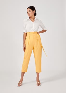 Jennee Belted Peg Leg Pants