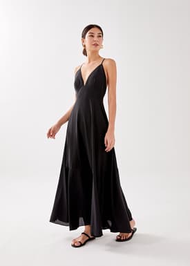 Kaleni Padded Plunge Maxi Dress