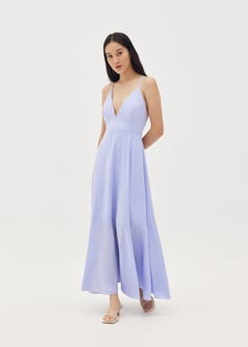 Kaleni Padded Plunge Maxi Dress