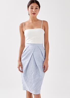 Kait Textured Midi Skirt