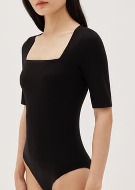 Nesri Square Neck Bodysuit