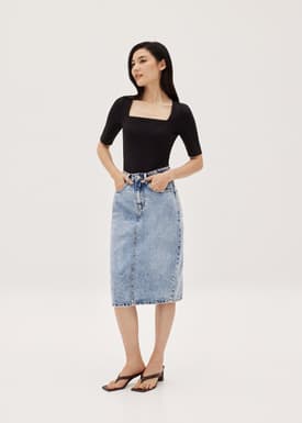 Nesri Square Neck Bodysuit