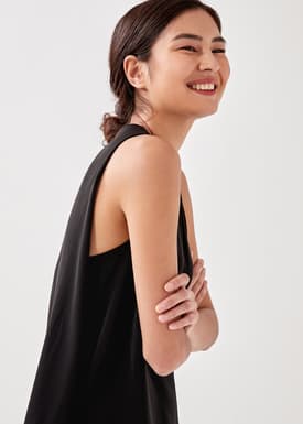 Round Neck Drape Tank Top