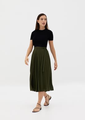 Marita Wrap Pleated Culottes