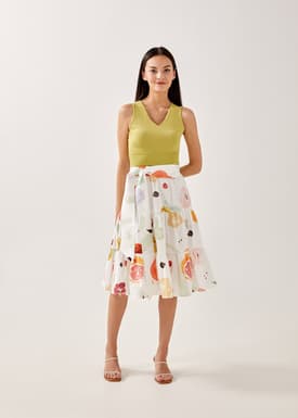 Pirelle Tiered Skirt in Fruity Harvest