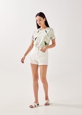 Eryn Cotton Tee in Willowy Florals