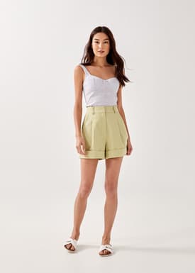 Fausta Padded Bustier Checkered Top