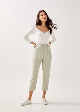 Heidy Belted Peg Leg Pants