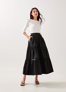 Harlie Tiered Flare Skirt
