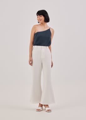 Zaine Asymmetrical Satin Top