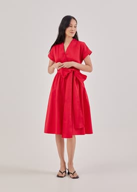 Arina Sash Wrap Dress