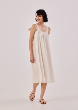 Velnice Textured Ribbon Tie Dress