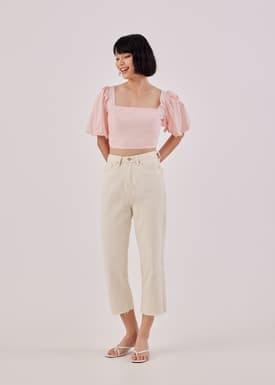 Ellowyn Puff Sleeve Crop Top