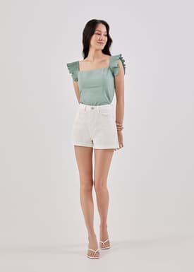 Coryn Micro Pleated Fitted Top