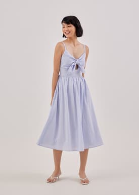 Aldea Padded Textured Knot Front Dress