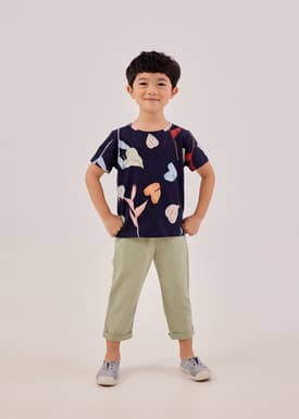 Niko Unisex Cotton Jersey Tee in Precious Treasures